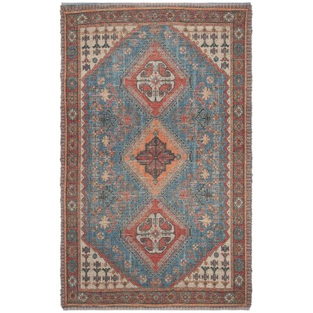 Safavieh Saffron Global Square Hand Loomed Rugs Navy & Red - 6 x 6 ft. SFN512N-6SQ